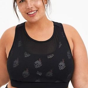 NWT Black Skull Sports Bra 3X